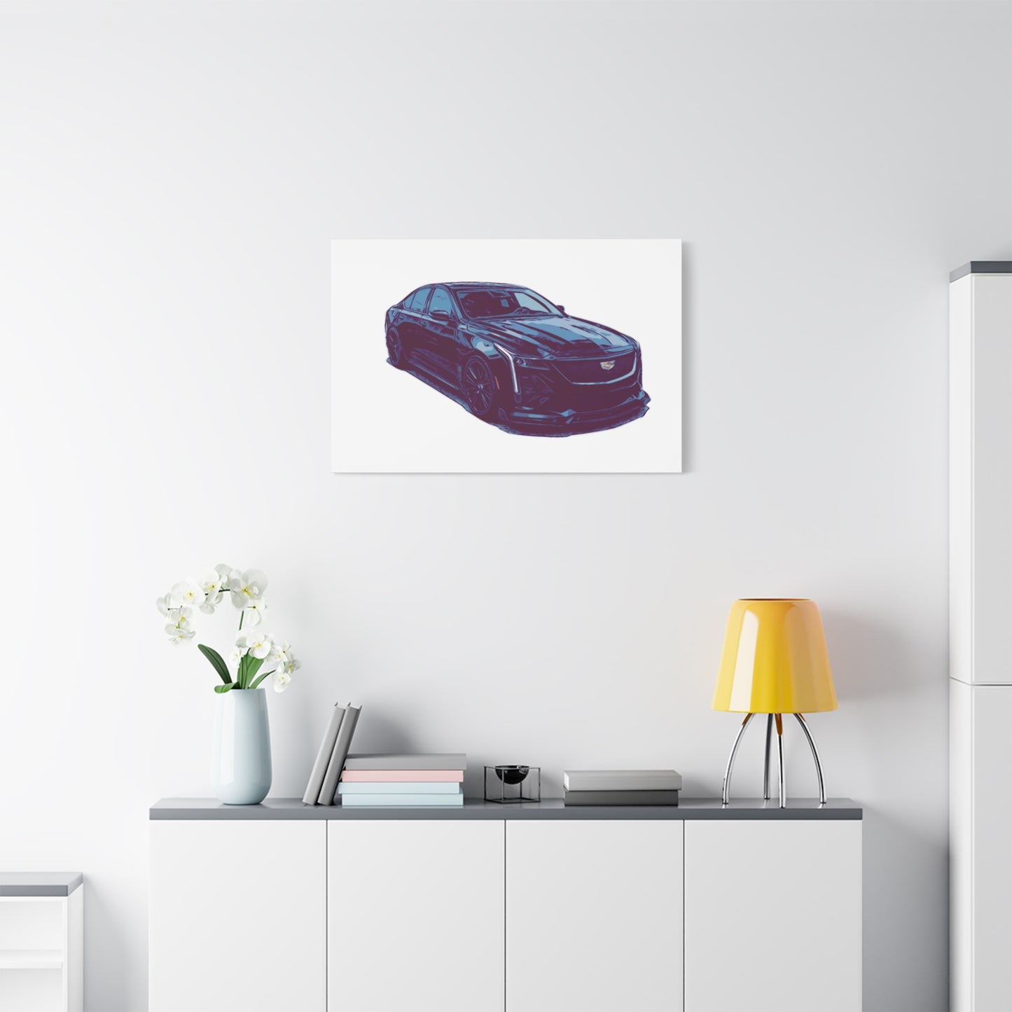 Midnight Precision – Luxury Performance Sedan Comic Wall Art