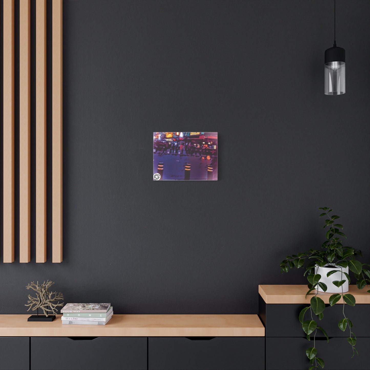 Freemont Street Night Cruises Las Vegas City Matte Canvas Wall Art