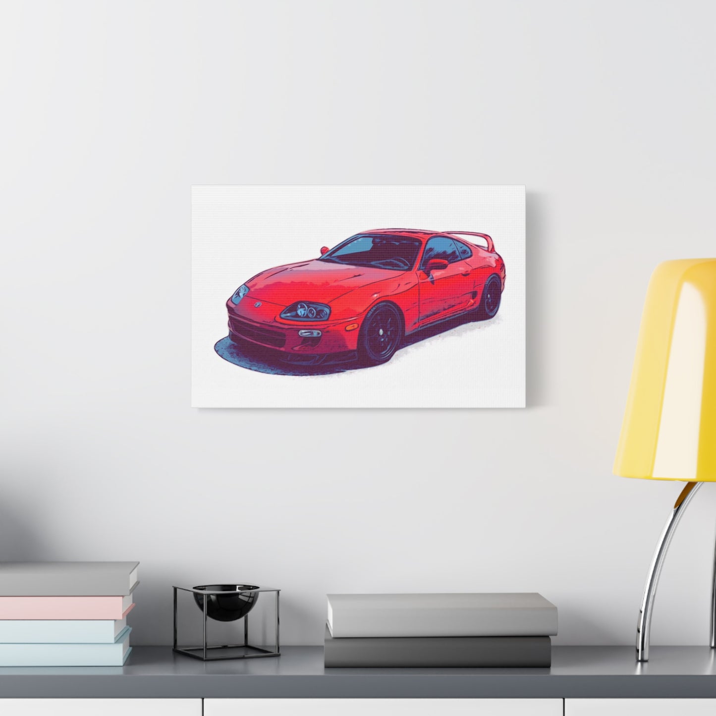 Redline Revival – 90s Japanese Sports Coupe Comic Car Wall Art