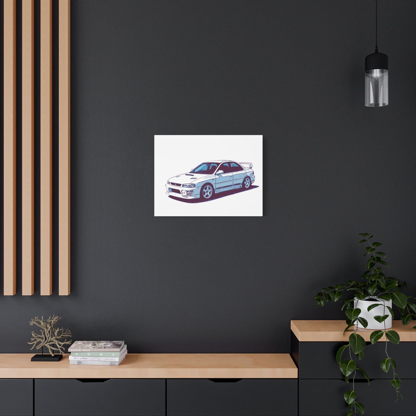 White Line Legacy – JDM Performance Sedan Comic Wall Art