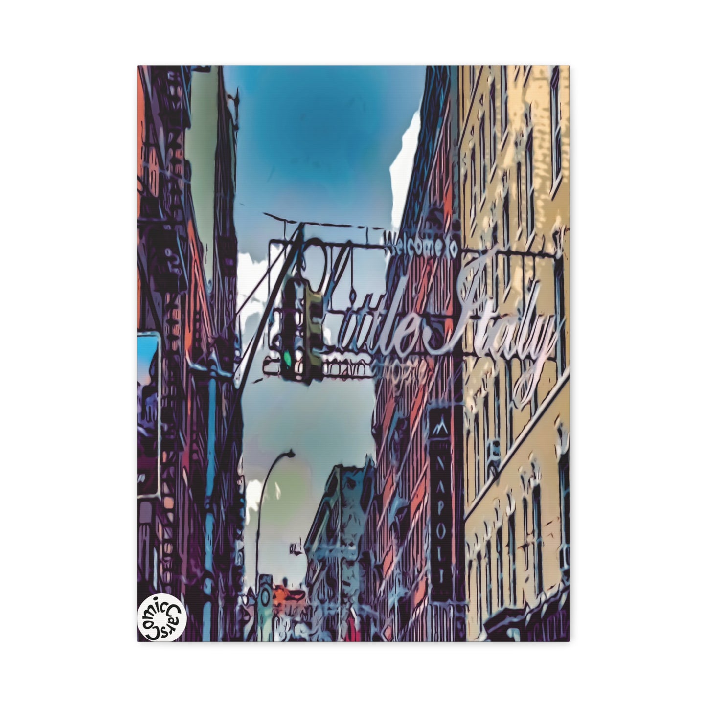New York City Little Italy Matte Canvas Wall Art Urban Home Decor