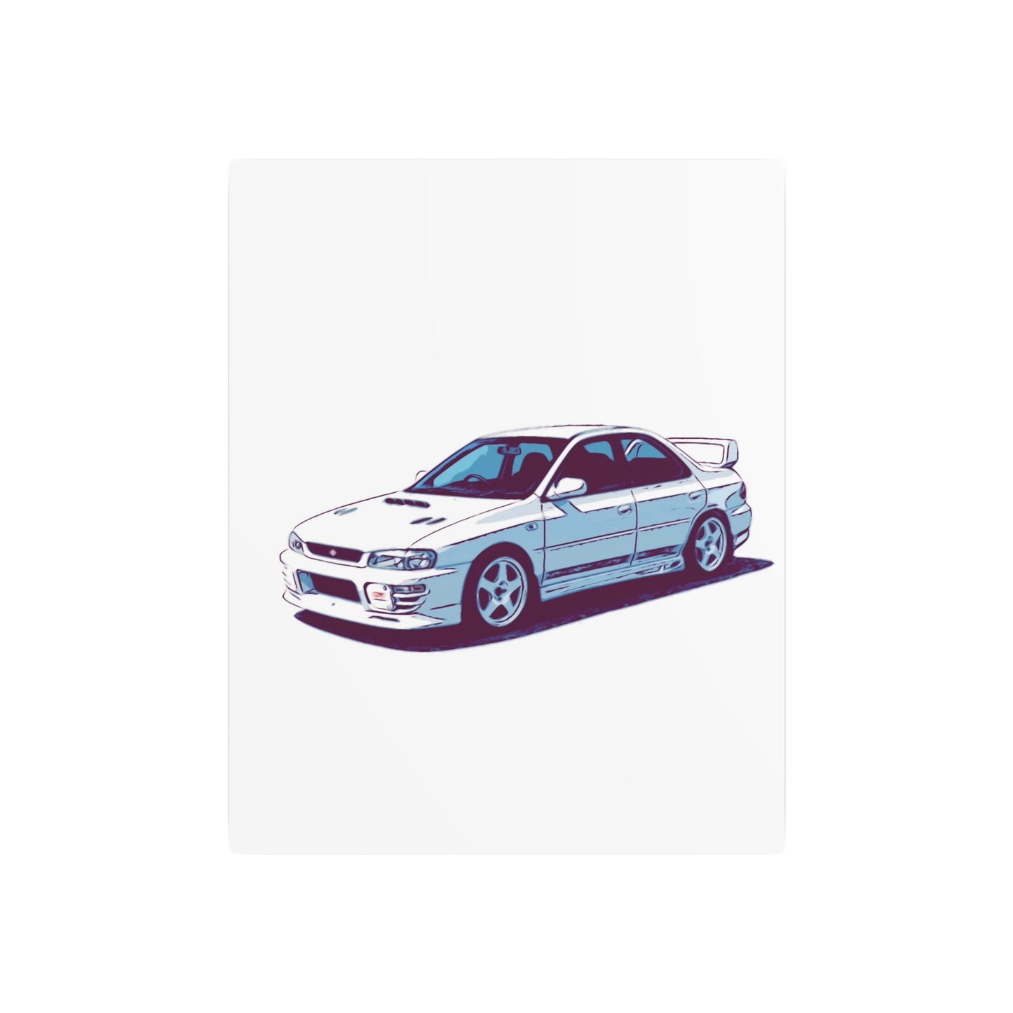 White Line Legacy – JDM Performance Sedan Comic Wall Art