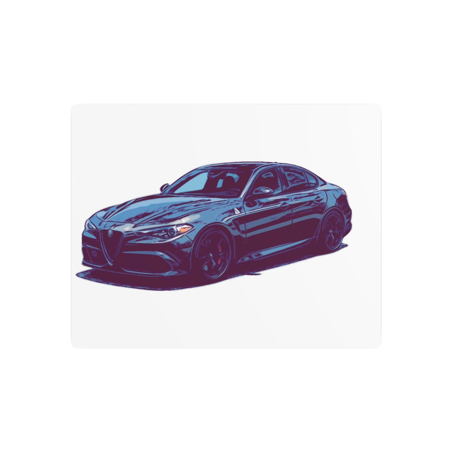 Obsidian Crest Sedan – Performance Sport Comic Car Wall Art