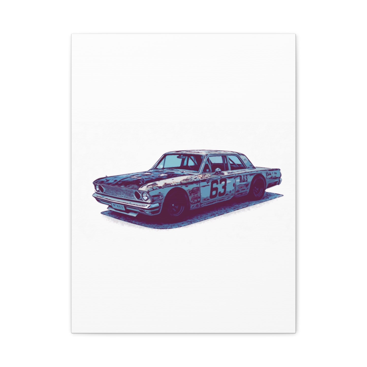 Number 63 Relic Racer – Vintage Stock Car Comic Wall Art