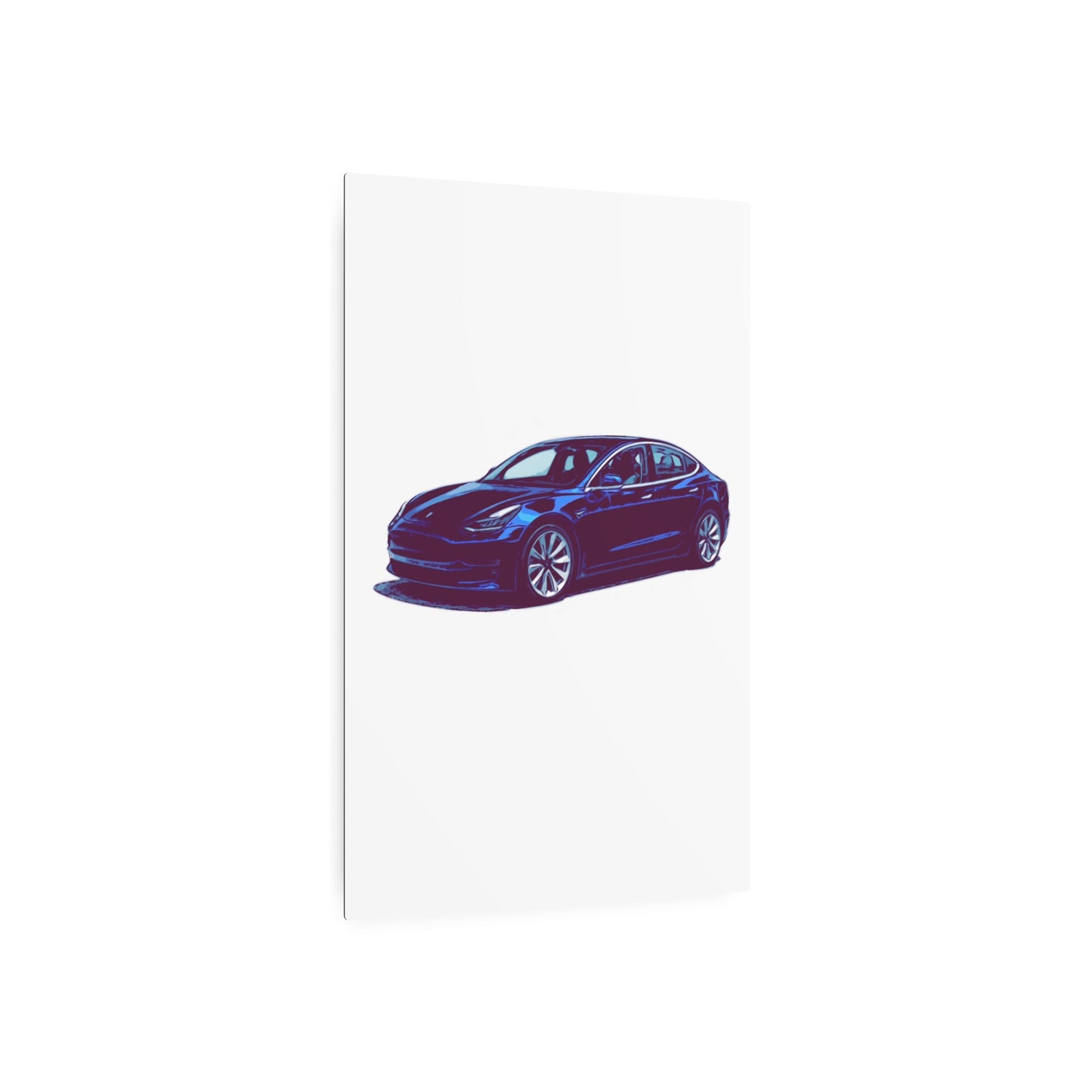 Silentshift Fastback – Modern Electric Sport Sedan Comic Car Wall Art