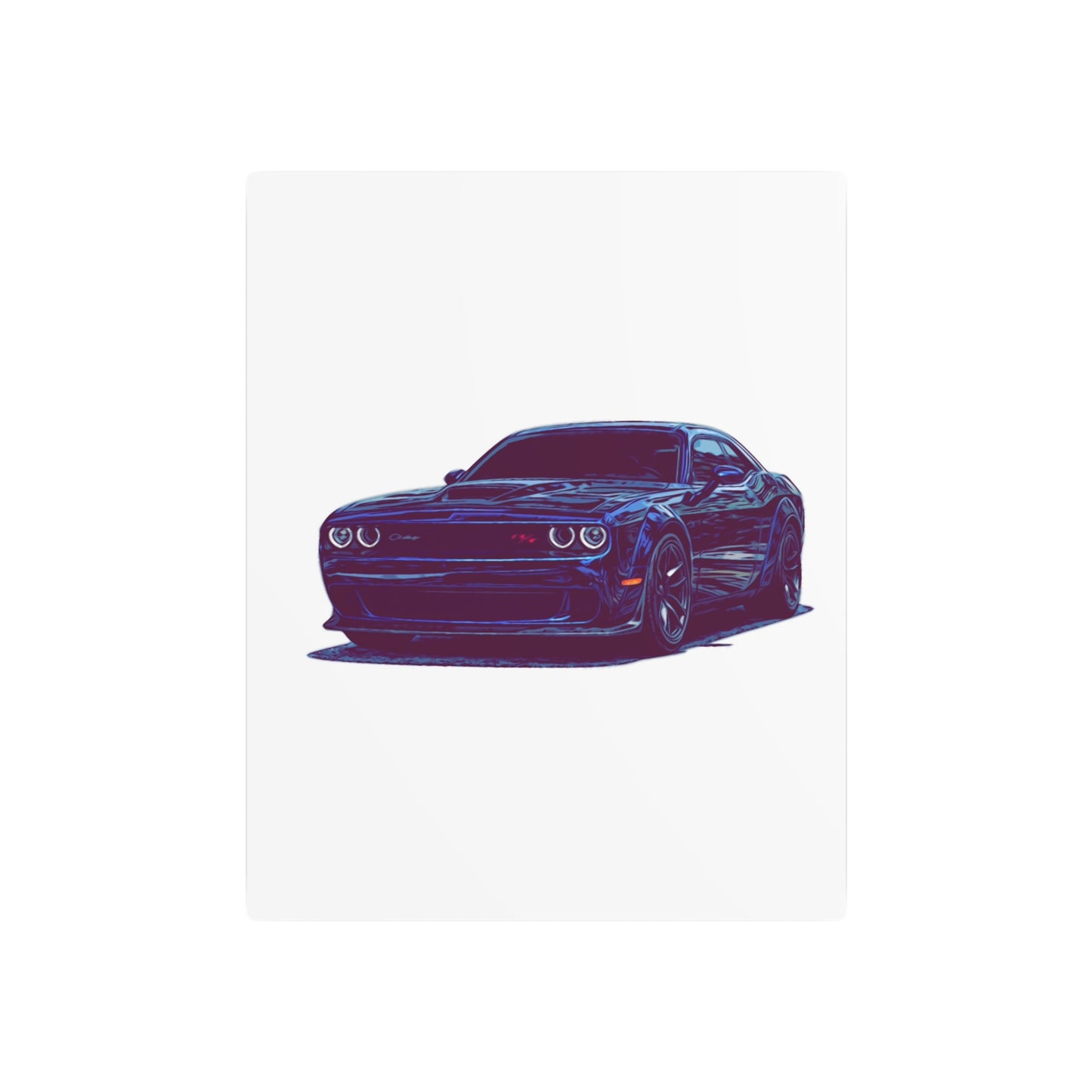 Midnight Muscle Coupe – Modern Street Performance Comic Car Wall Art