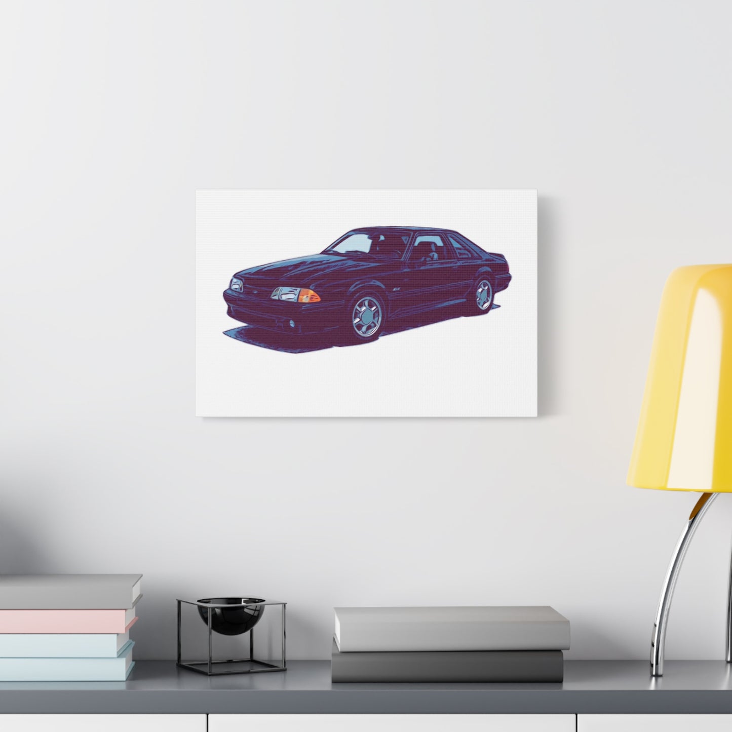 Ironline Notchback – Retro Street Coupe Comic Car Wall Art