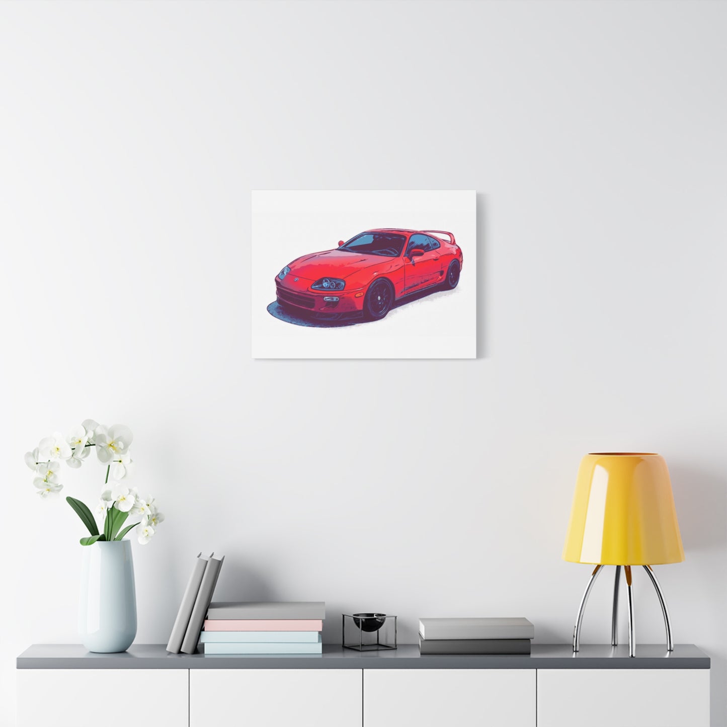 Redline Revival – 90s Japanese Sports Coupe Comic Car Wall Art