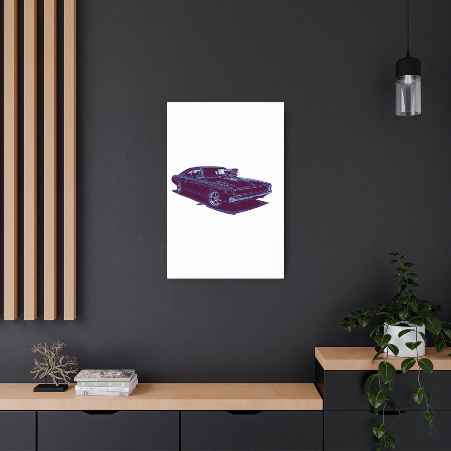 Boosted Legacy – Supercharged Classic Muscle Comic Car Wall Art