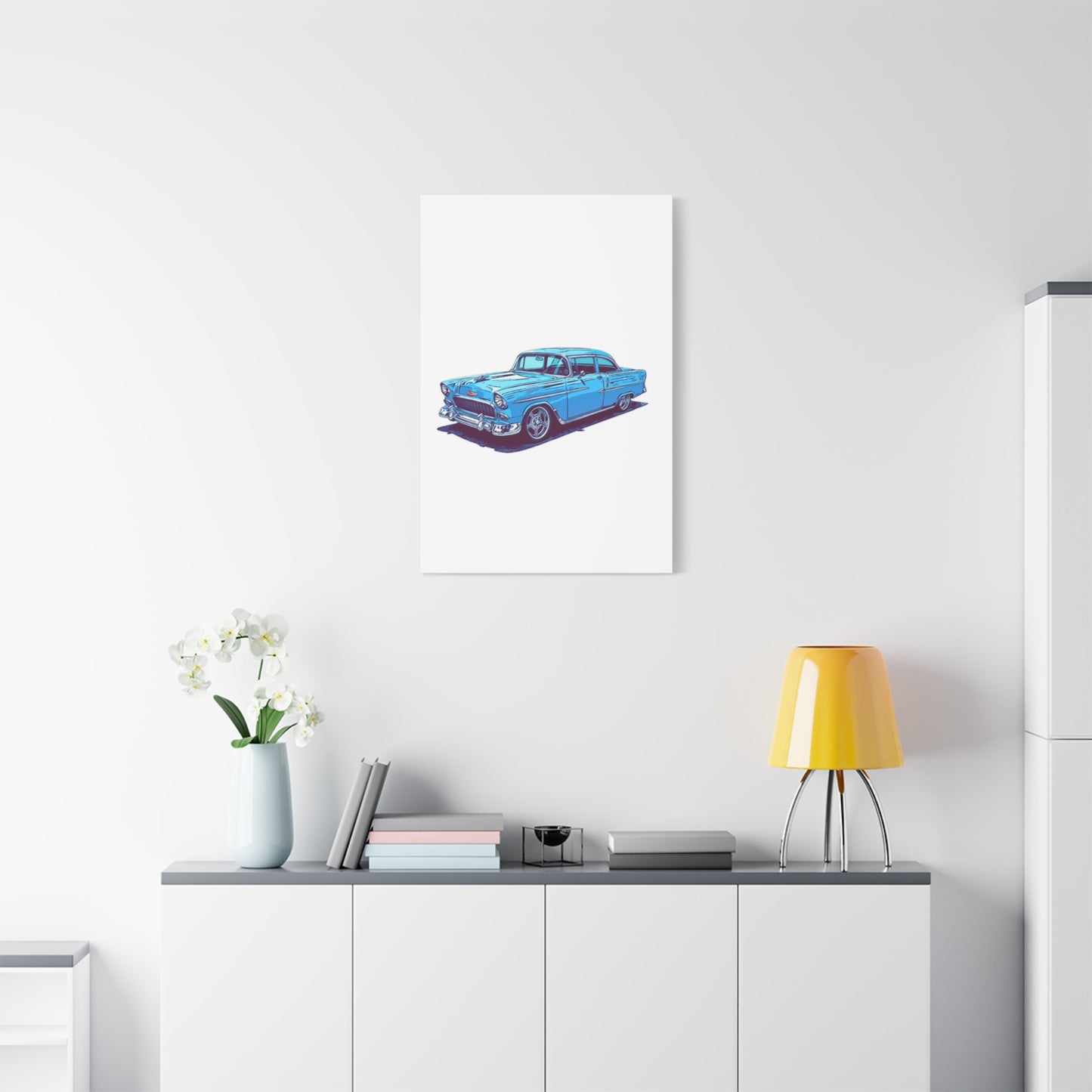 Blue Collar Royalty – Classic American Cruiser Comic Car Wall Art