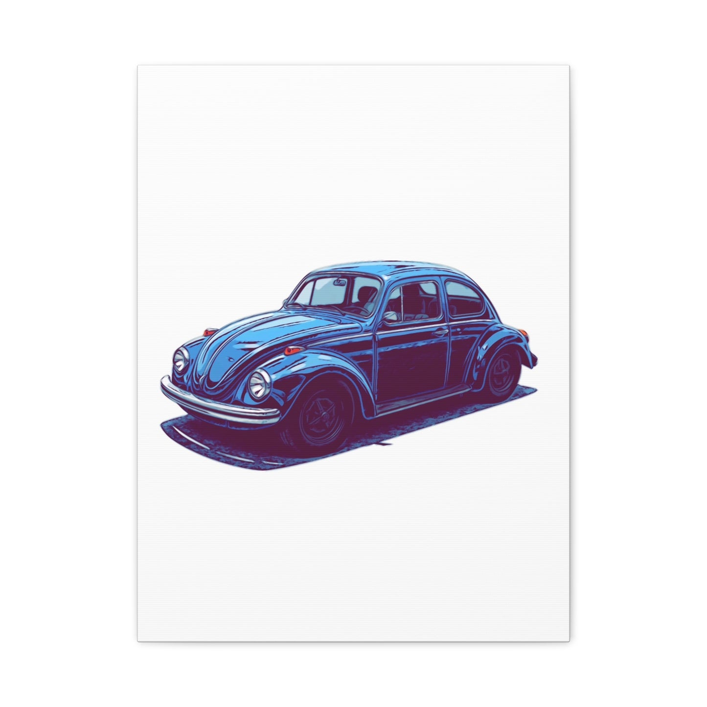 Blue Collar Classic – Vintage Air-Cooled Comic Car Wall Art