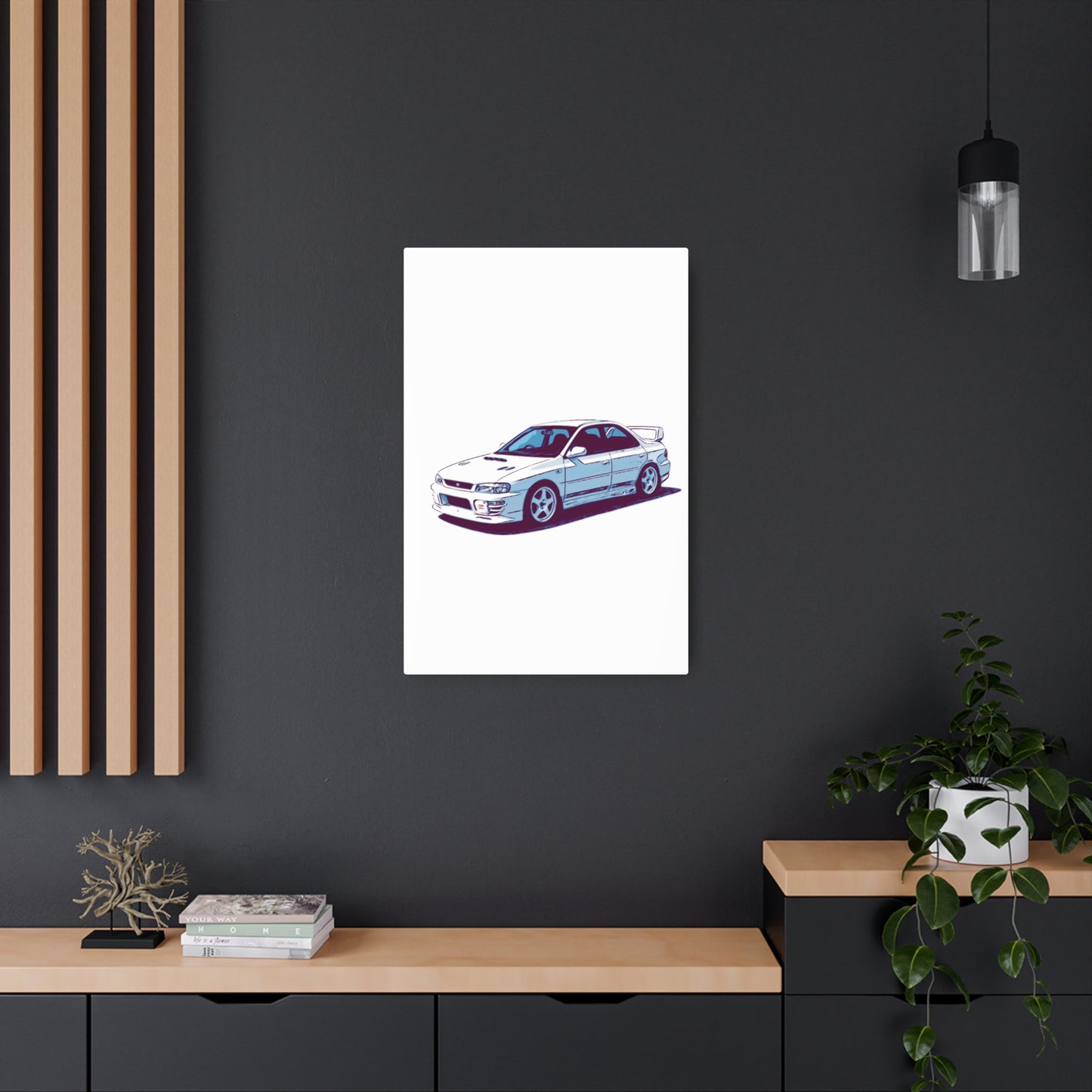 White Line Legacy – JDM Performance Sedan Comic Wall Art