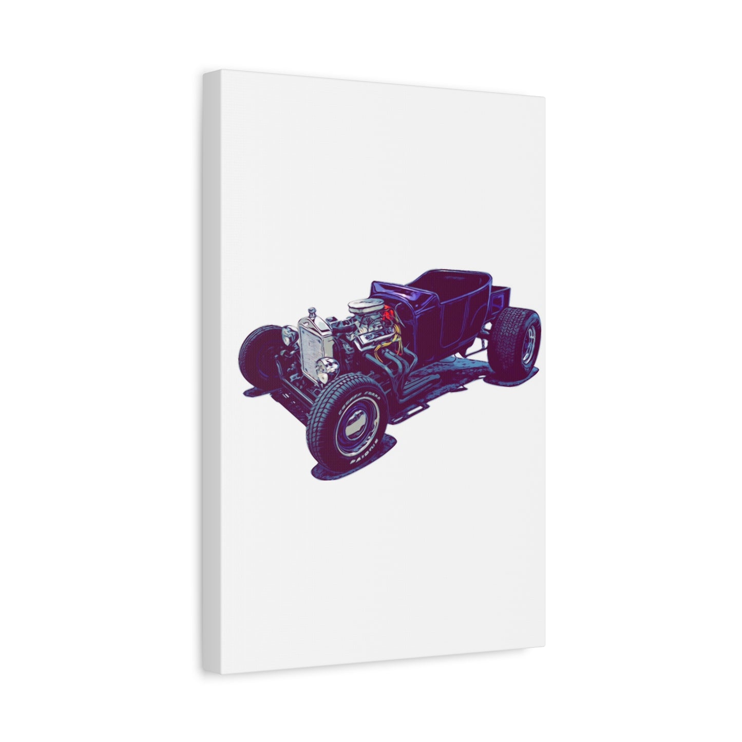 Bare Knuckle Roadster – Exposed Engine Comic Car Wall Art