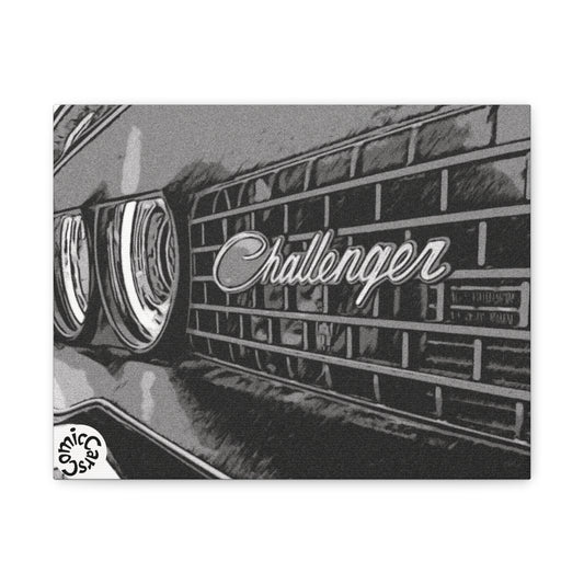 Modern Muscle Car Matte Canvas Wall Art Black and White Car Decor Vintage Home Decor Automotive Gift Birthday Present Man Cave Wall Art