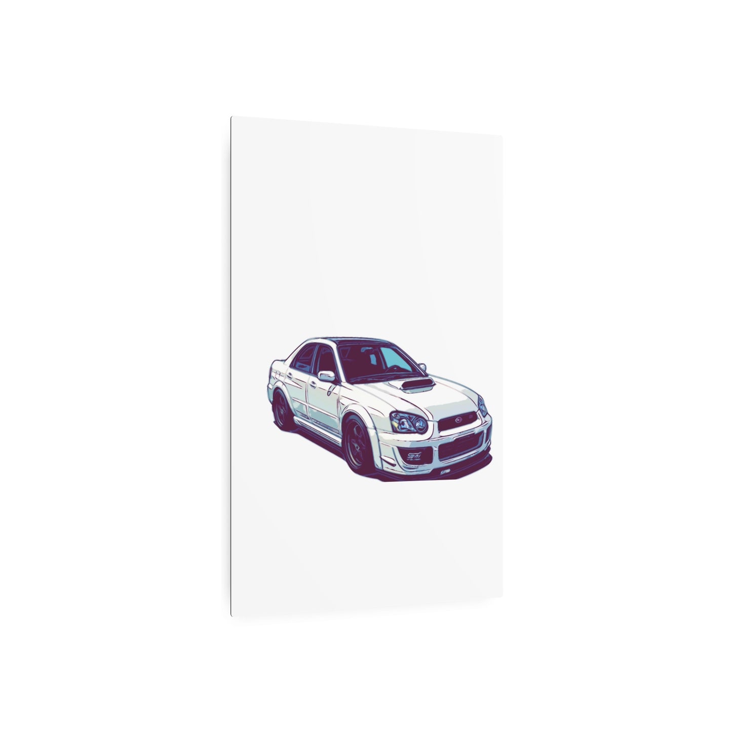 Boosted All-Wheel Fury – Rally-Inspired Sport Sedan Comic Car Wall Art