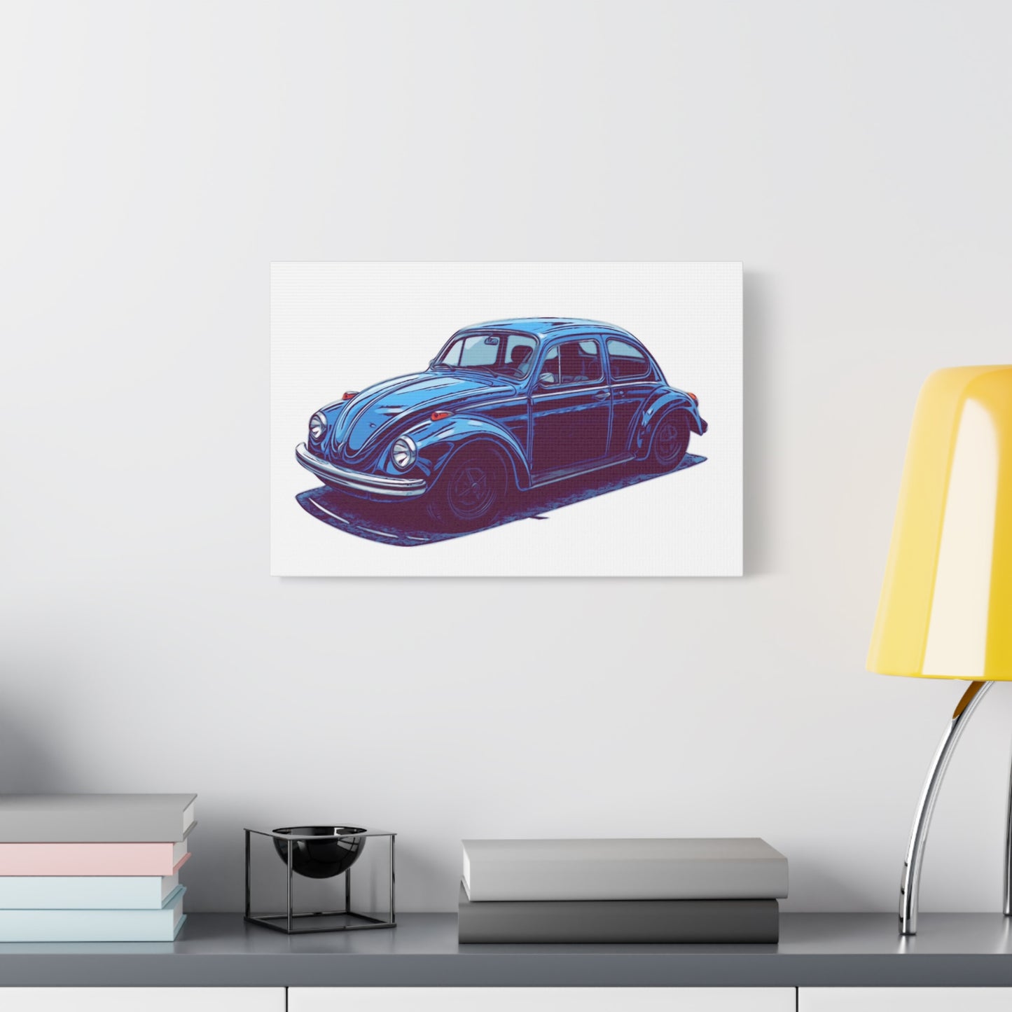Blue Collar Classic – Vintage Air-Cooled Comic Car Wall Art