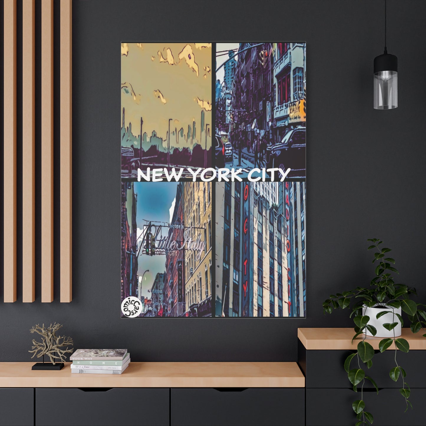 New York City Collection Matte Canvas Wall Art Urban Home Decor