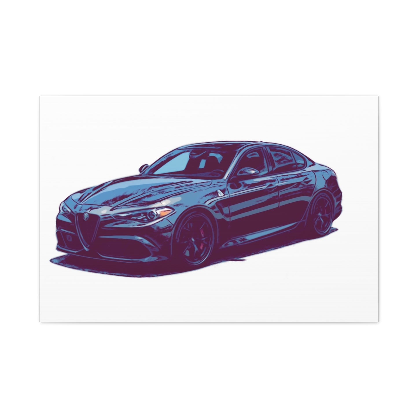 Obsidian Crest Sedan – Performance Sport Comic Car Wall Art