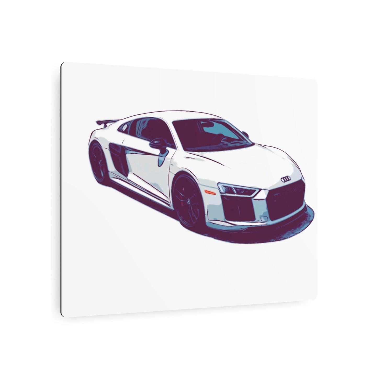 Whiteout Velocity Coupe – Clean Performance Comic Car Wall Art