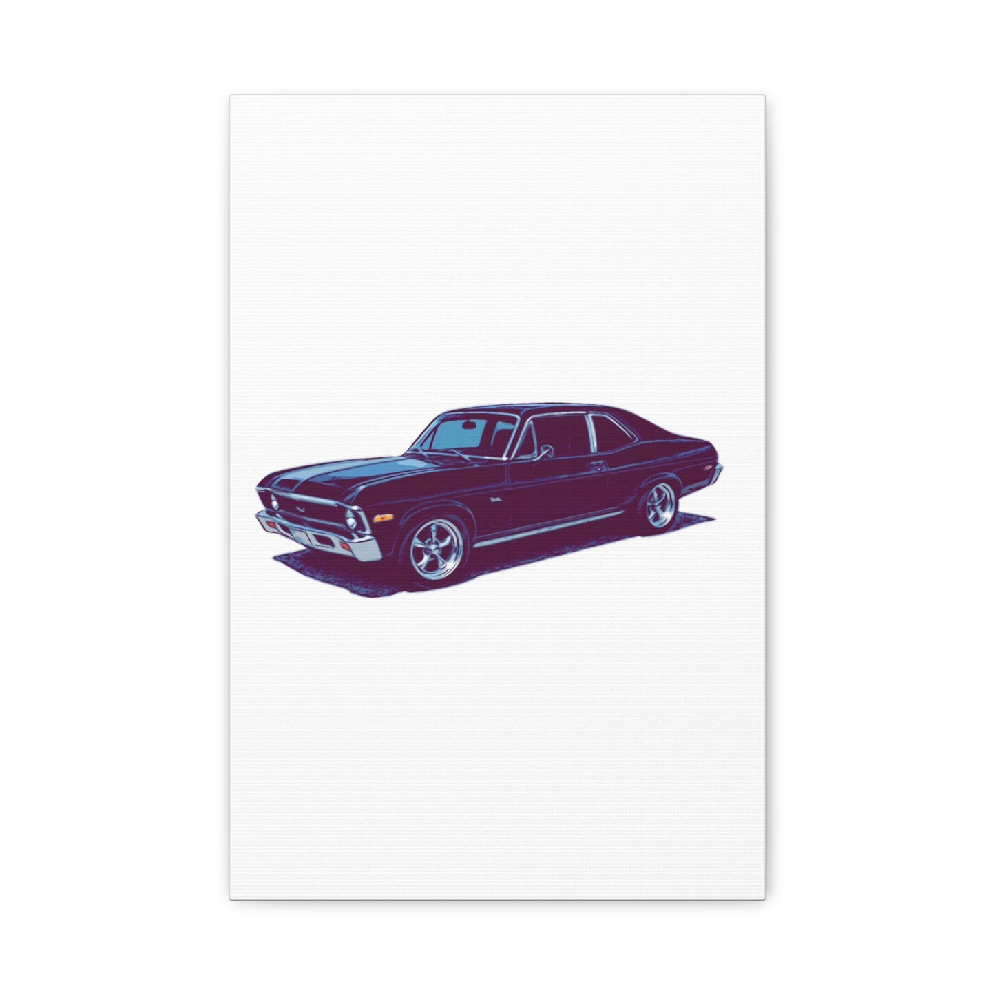 Midnight Cruiser – Classic Muscle Side Profile Comic Car Wall Art