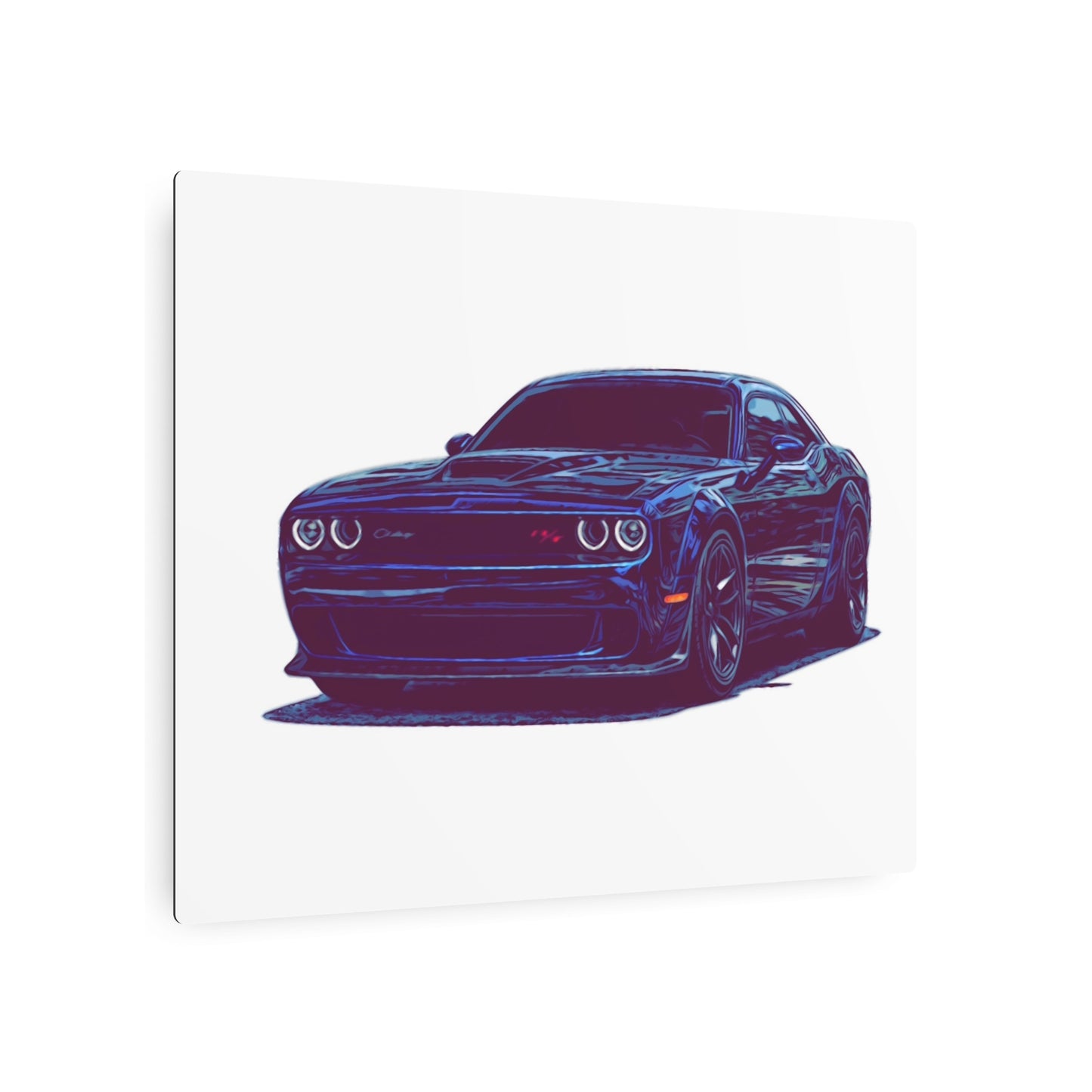 Midnight Muscle Coupe – Modern Street Performance Comic Car Wall Art