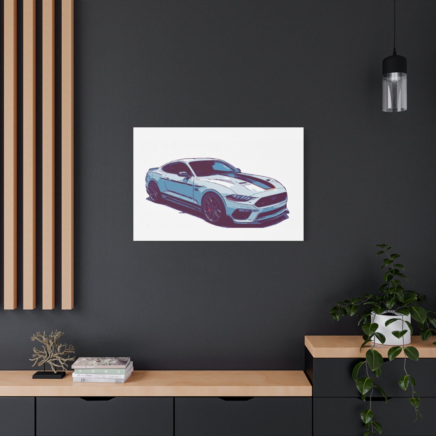 Track-Bred Street Coupe – Modern Performance Comic Car Wall Art