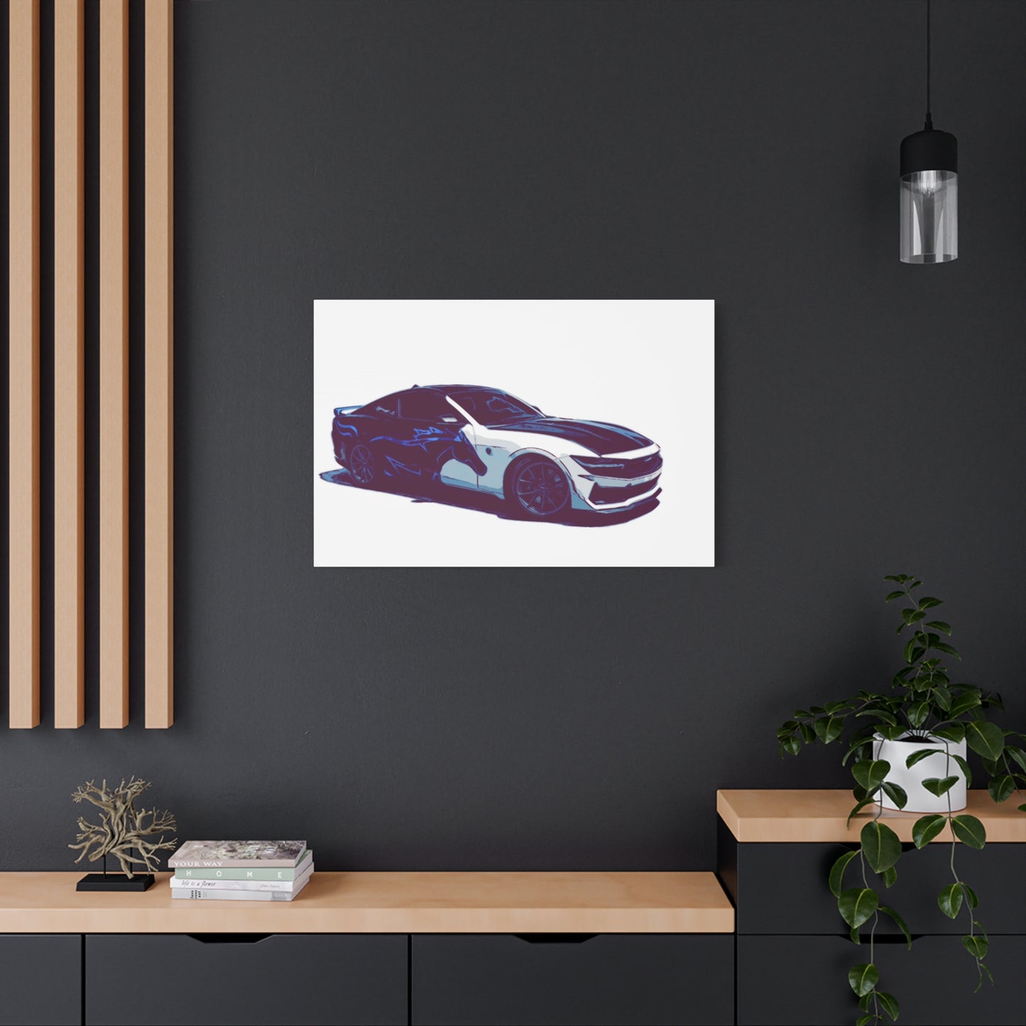 Splitstream Phantom Coupe – Two-Tone Performance Comic Car Wall Art