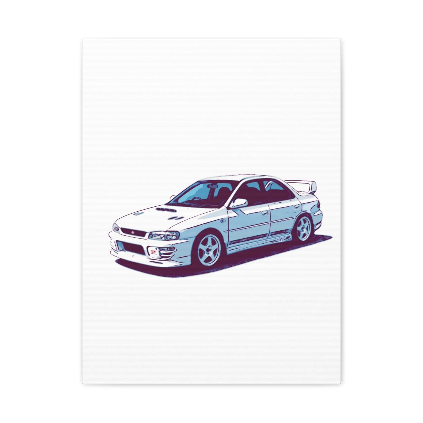 White Line Legacy – JDM Performance Sedan Comic Wall Art