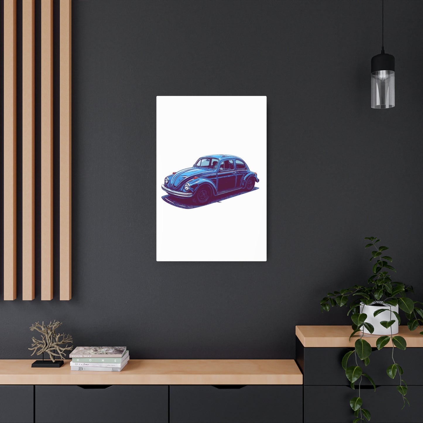 Blue Collar Classic – Vintage Air-Cooled Comic Car Wall Art