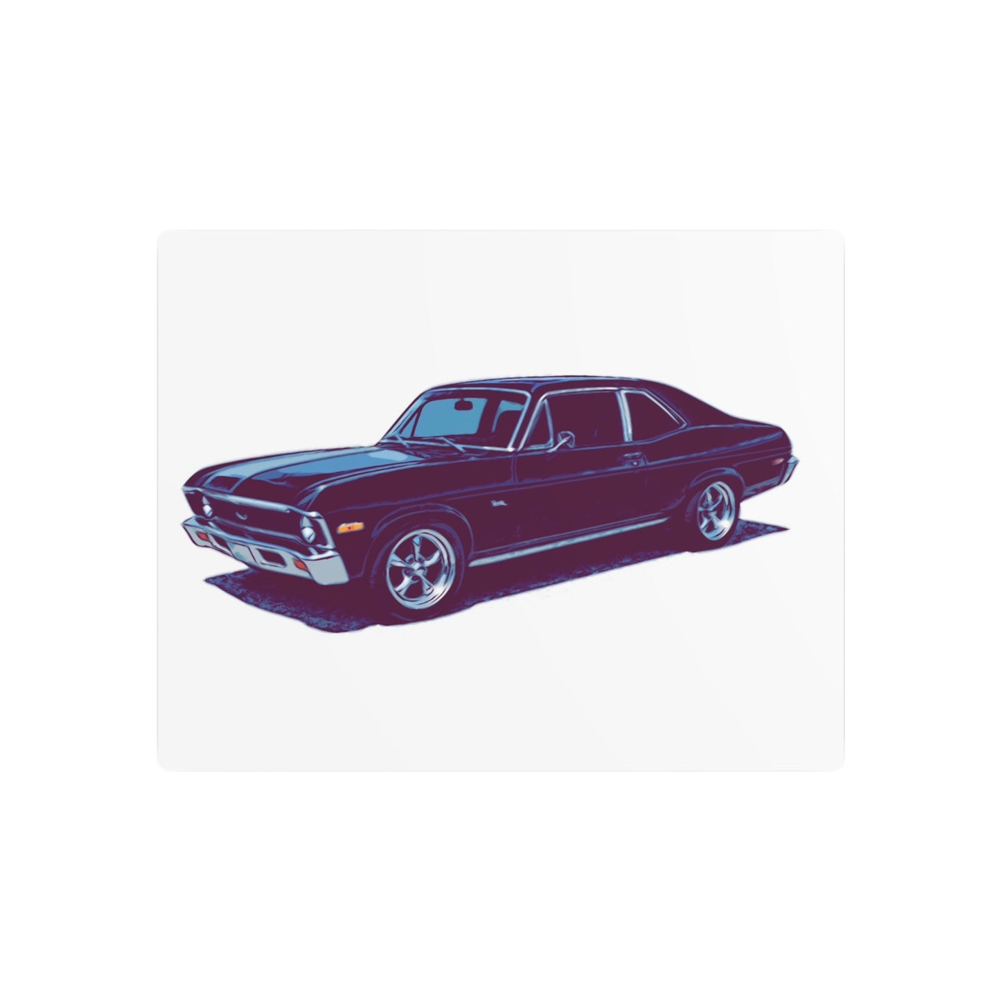 Midnight Cruiser – Classic Muscle Side Profile Comic Car Wall Art