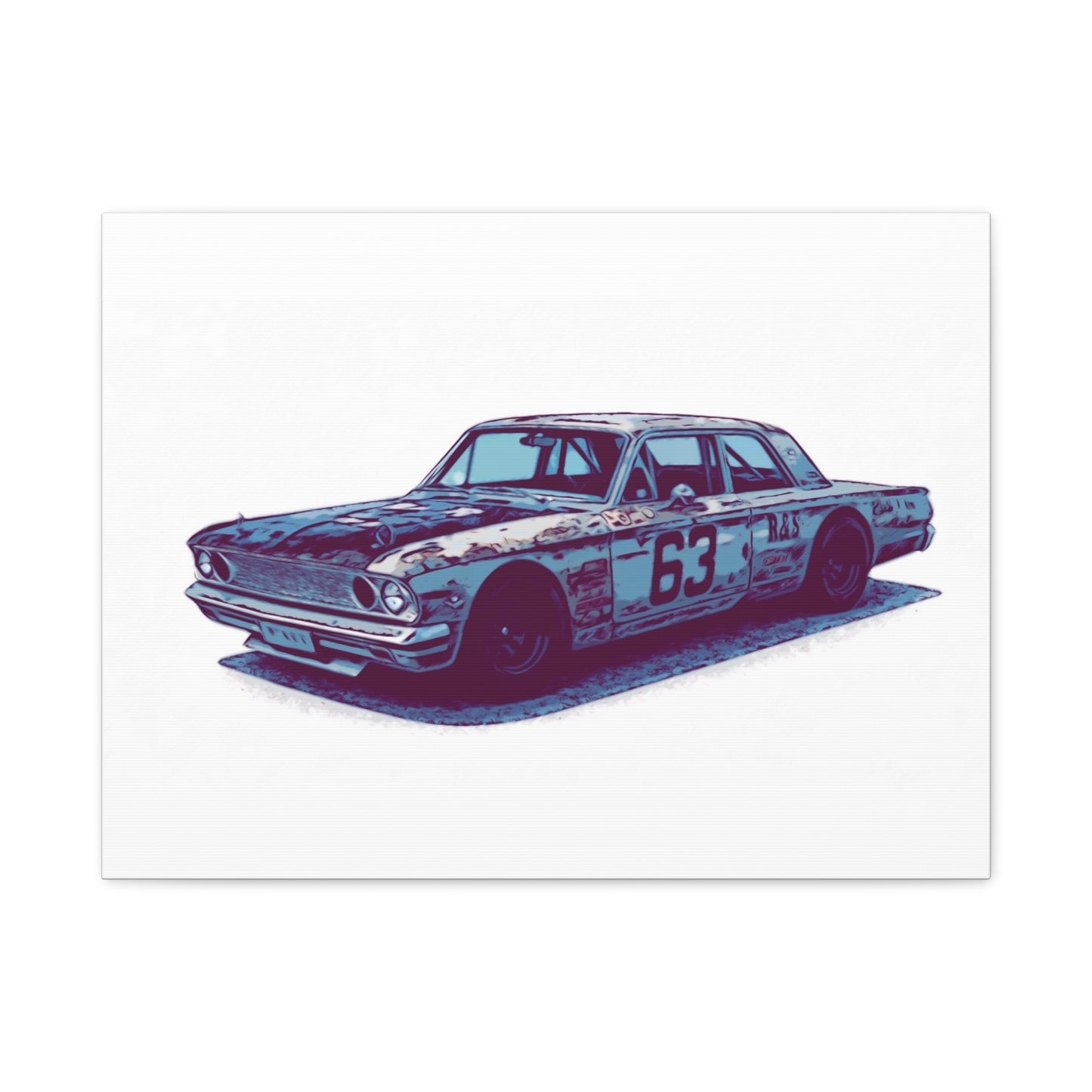 Number 63 Relic Racer – Vintage Stock Car Comic Wall Art