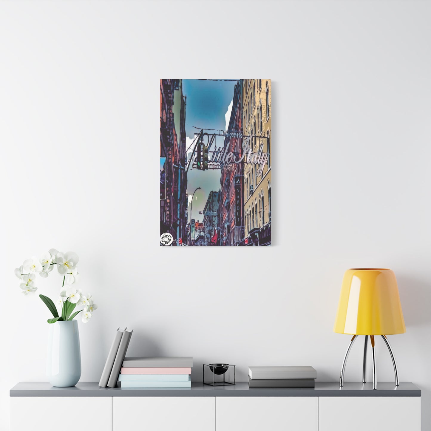 New York City Little Italy Matte Canvas Wall Art Urban Home Decor