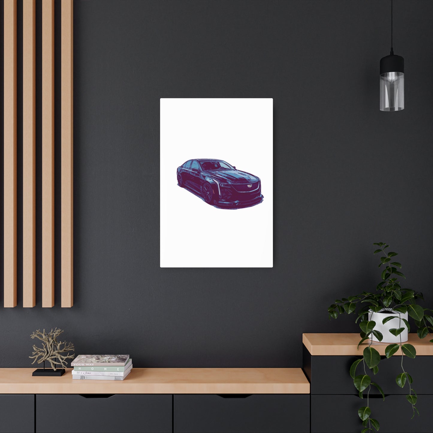 Midnight Precision – Luxury Performance Sedan Comic Wall Art