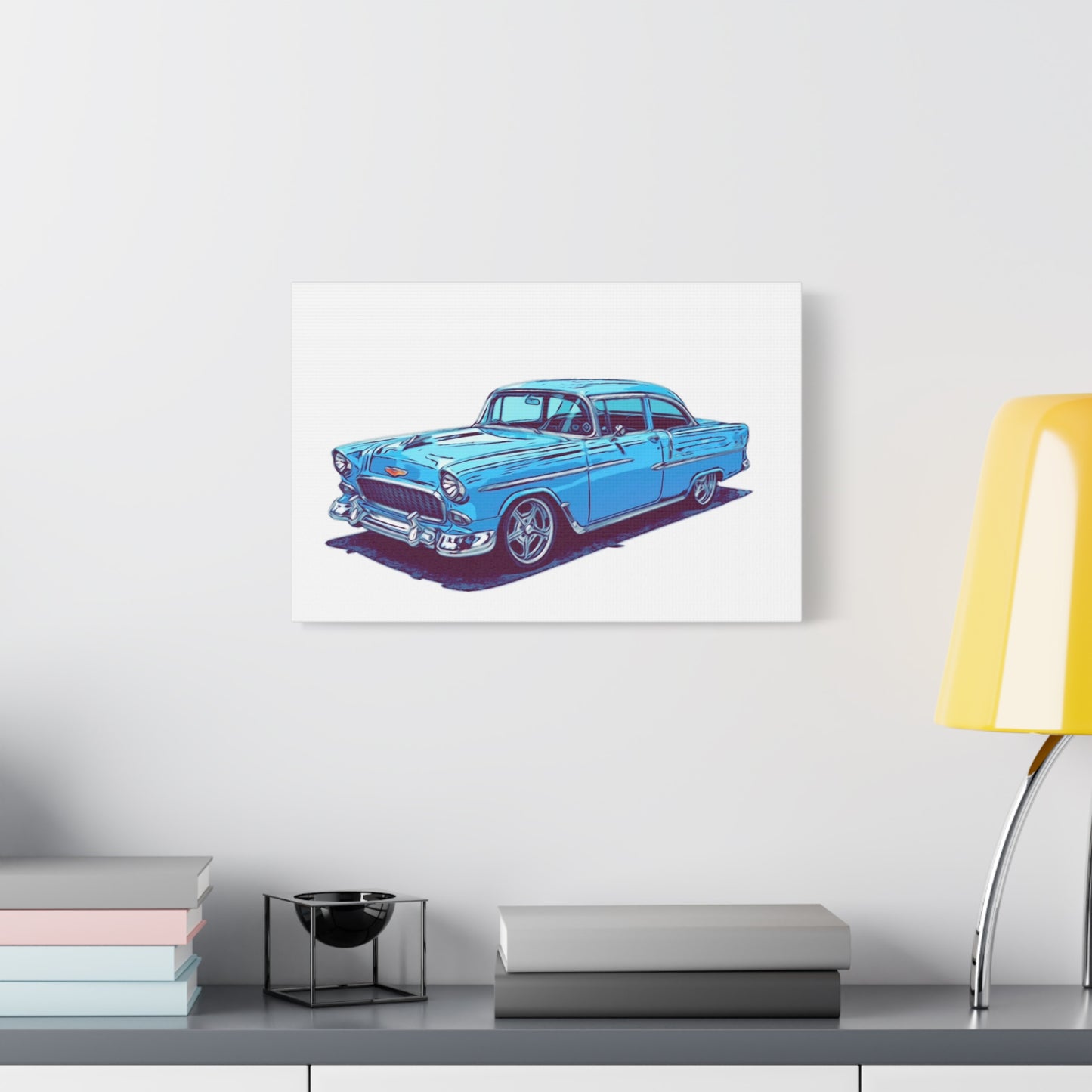 Blue Collar Royalty – Classic American Cruiser Comic Car Wall Art