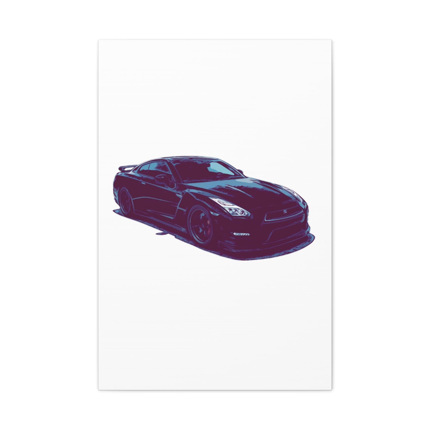 Torque After Dark – Street-Dominant Performance Coupe Comic Car Wall Art