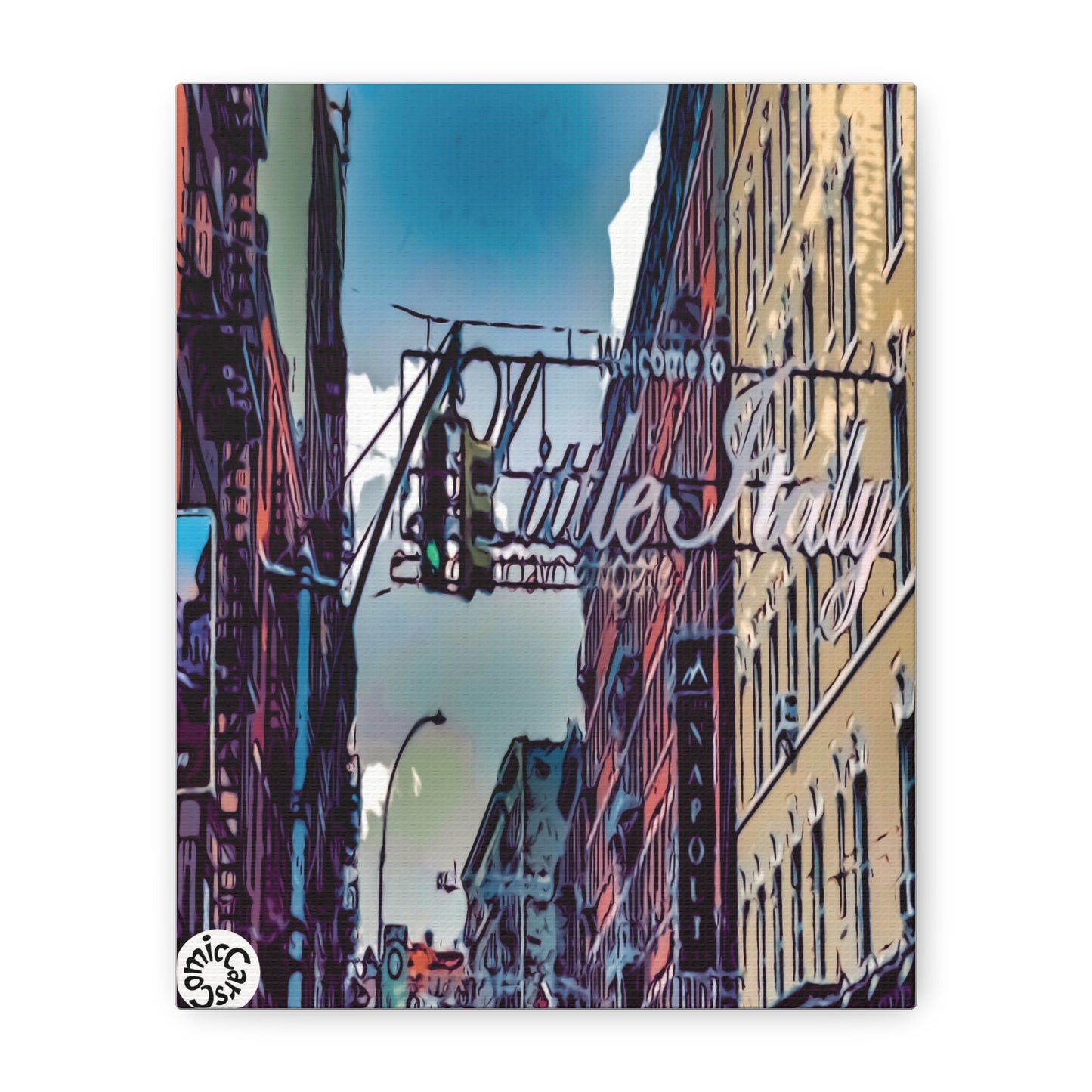 New York City Little Italy Matte Canvas Wall Art Urban Home Decor