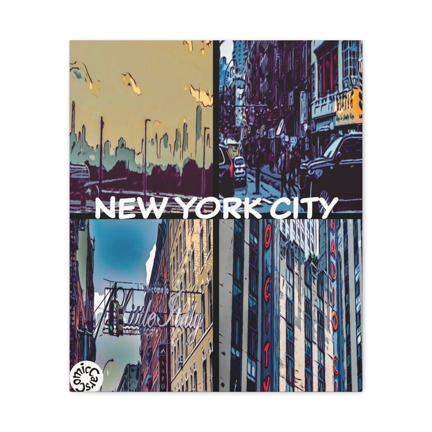 New York City Collection Matte Canvas Wall Art Urban Home Decor