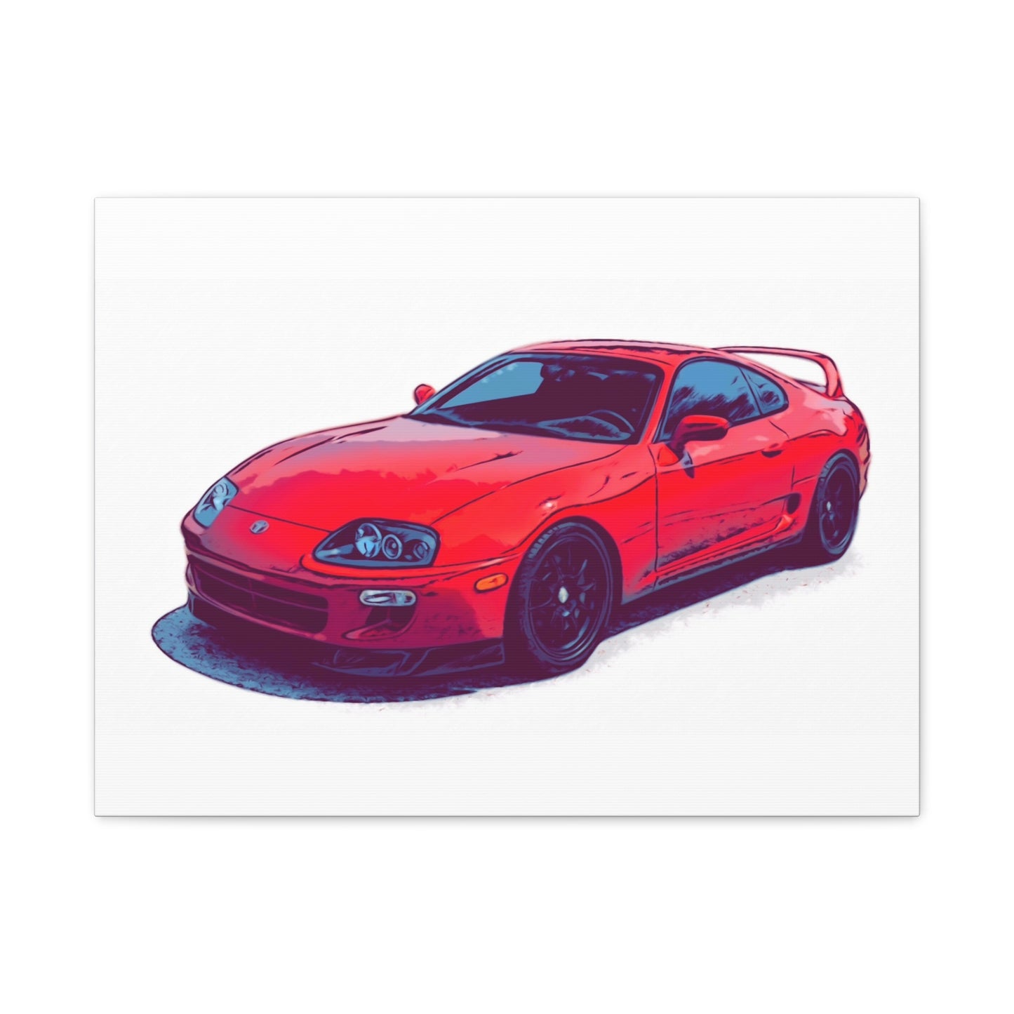 Redline Revival – 90s Japanese Sports Coupe Comic Car Wall Art