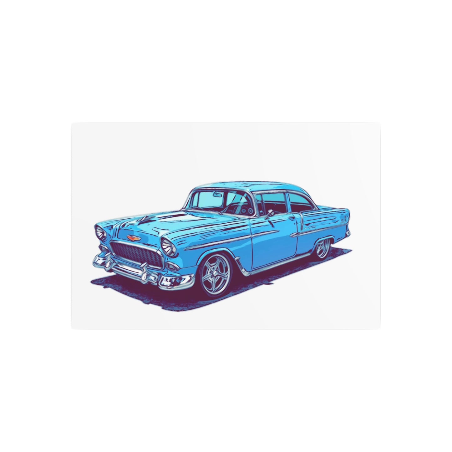 Blue Collar Royalty – Classic American Cruiser Comic Car Wall Art