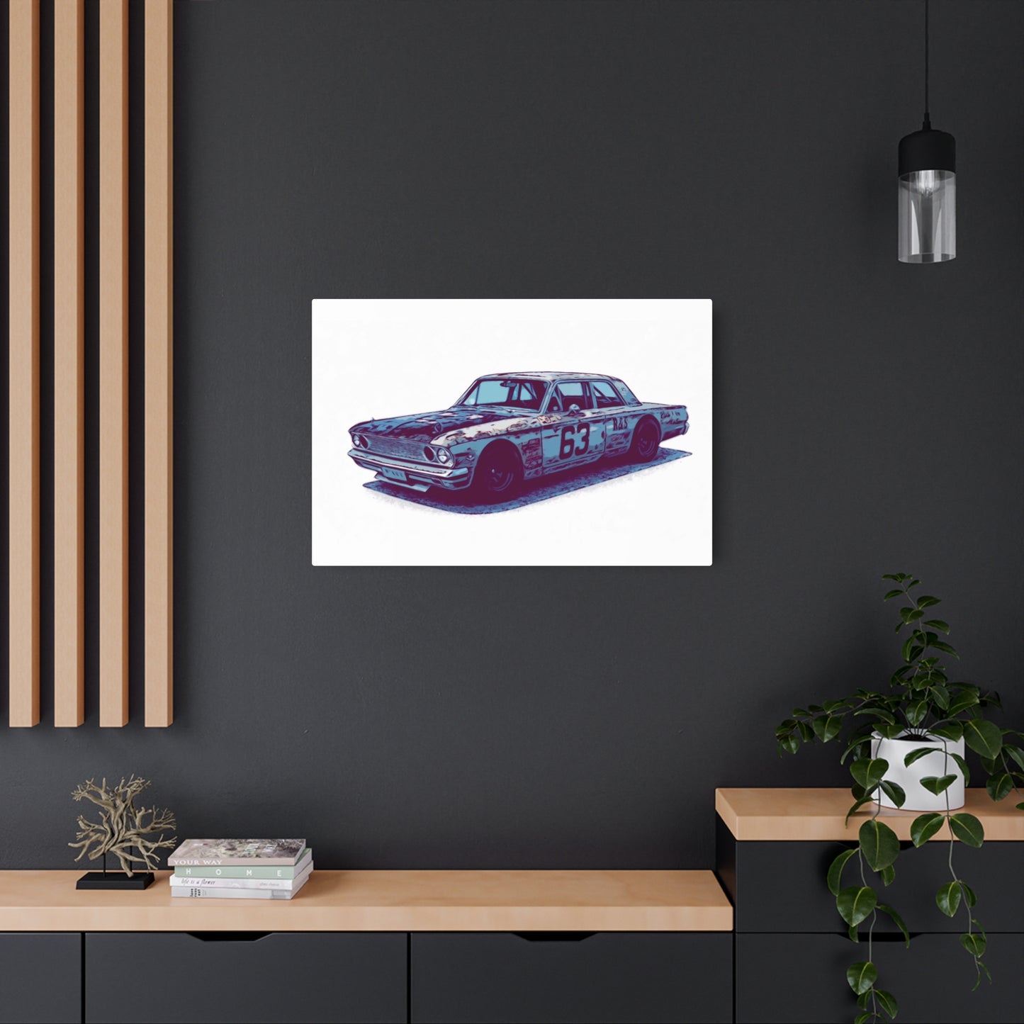Number 63 Relic Racer – Vintage Stock Car Comic Wall Art