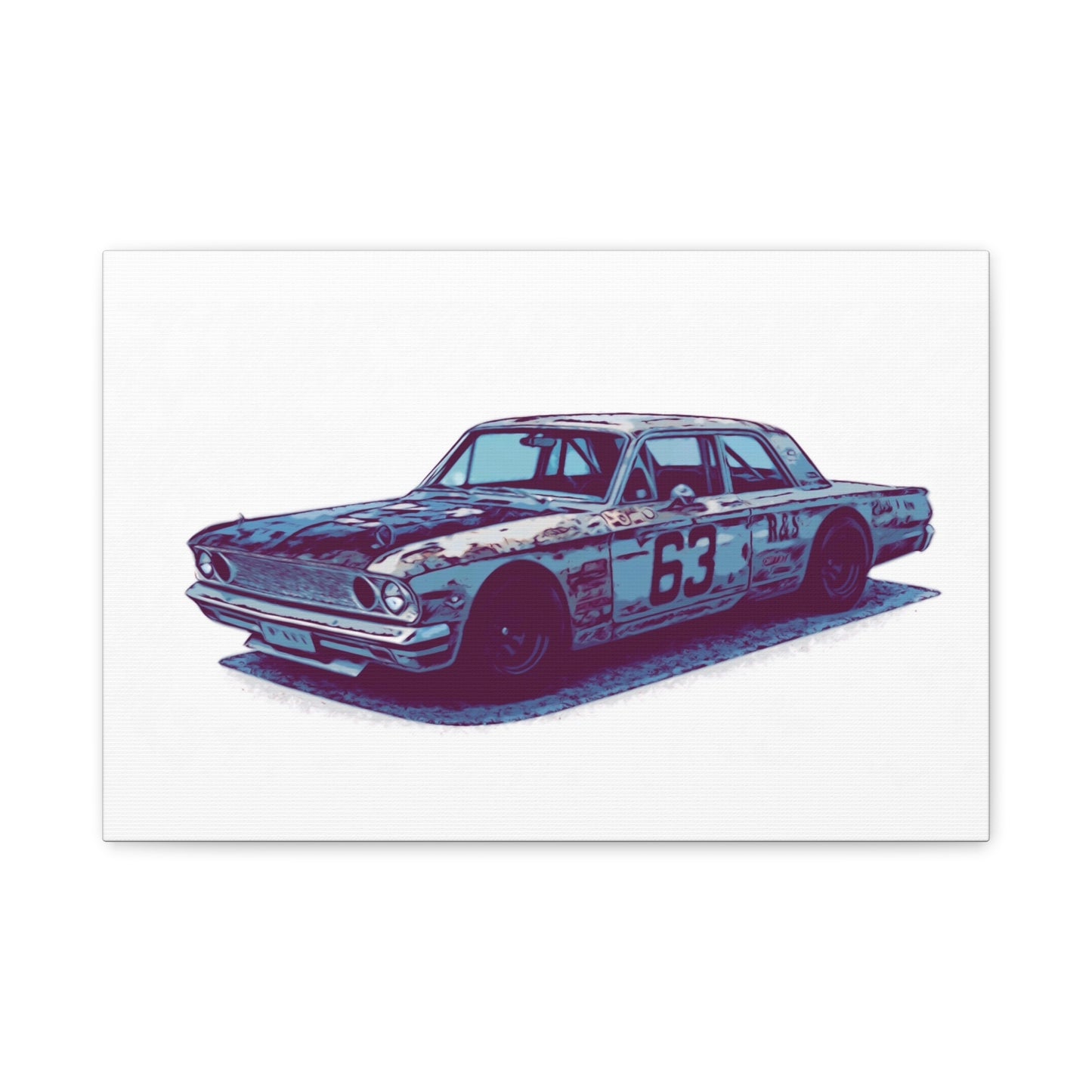 Number 63 Relic Racer – Vintage Stock Car Comic Wall Art