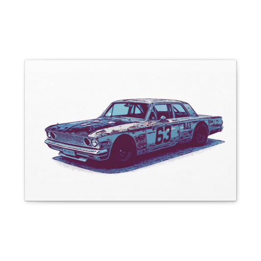 Number 63 Relic Racer – Vintage Stock Car Comic Wall Art