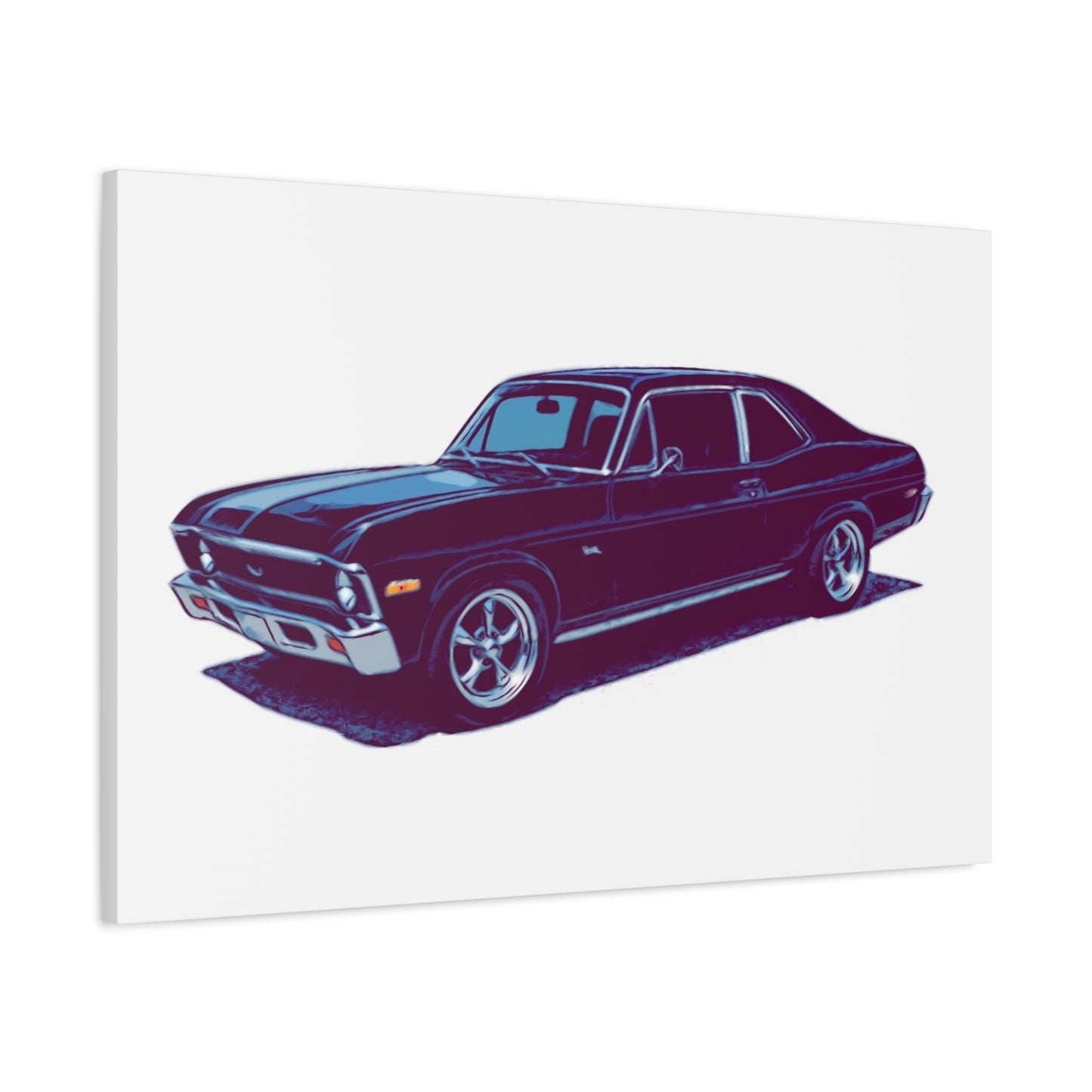Midnight Cruiser – Classic Muscle Side Profile Comic Car Wall Art