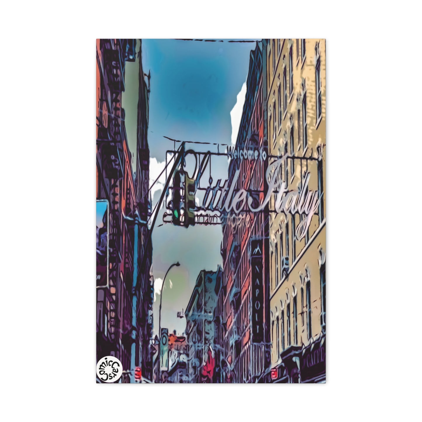 New York City Little Italy Matte Canvas Wall Art Urban Home Decor