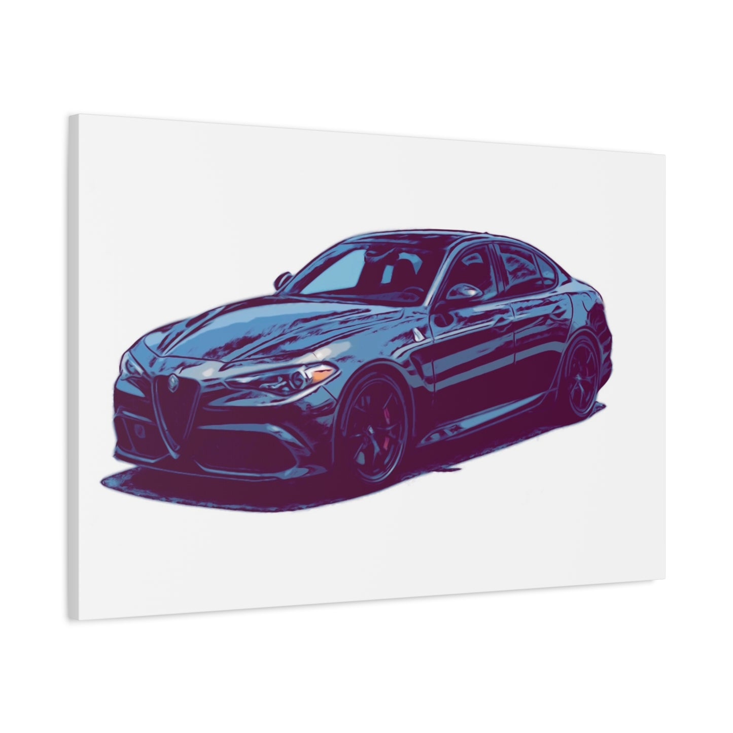 Obsidian Crest Sedan – Performance Sport Comic Car Wall Art