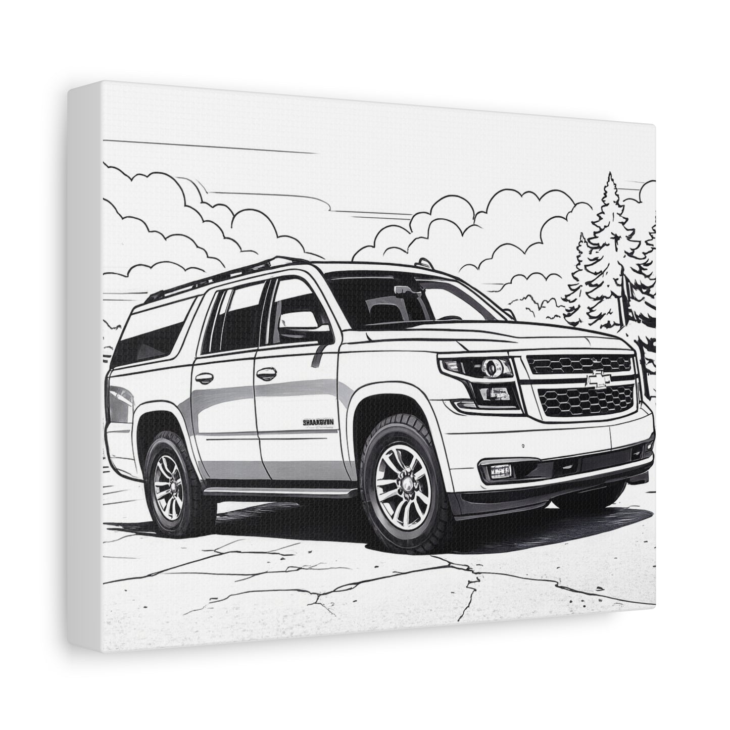 Automotive Coloring Canvas for Kids – Comic Cars™ Garage Art
