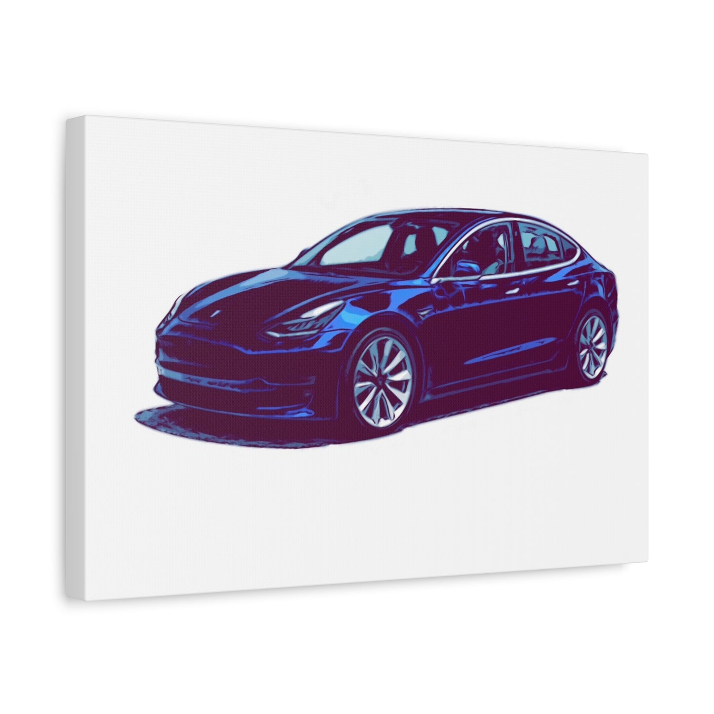 Silentshift Fastback – Modern Electric Sport Sedan Comic Car Wall Art
