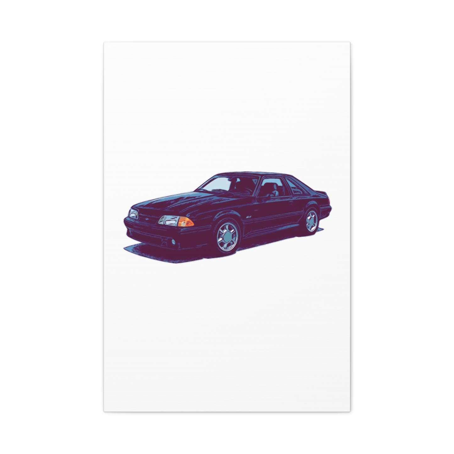 Ironline Notchback – Retro Street Coupe Comic Car Wall Art