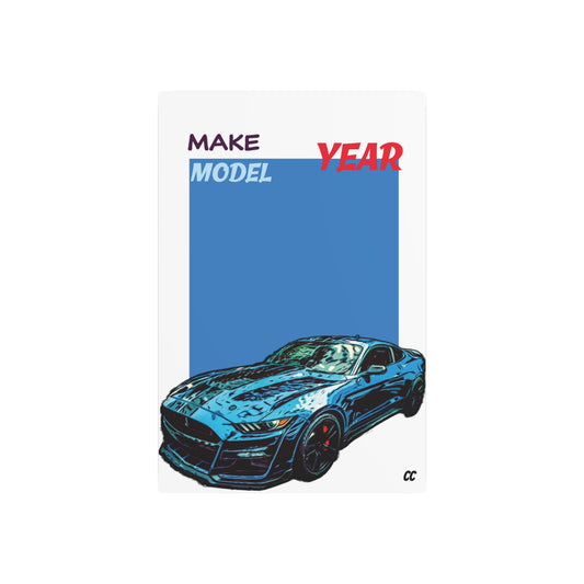 Comic My Ride! Simple Custom Print Metal Art Sign of YOUR whip - Vertical