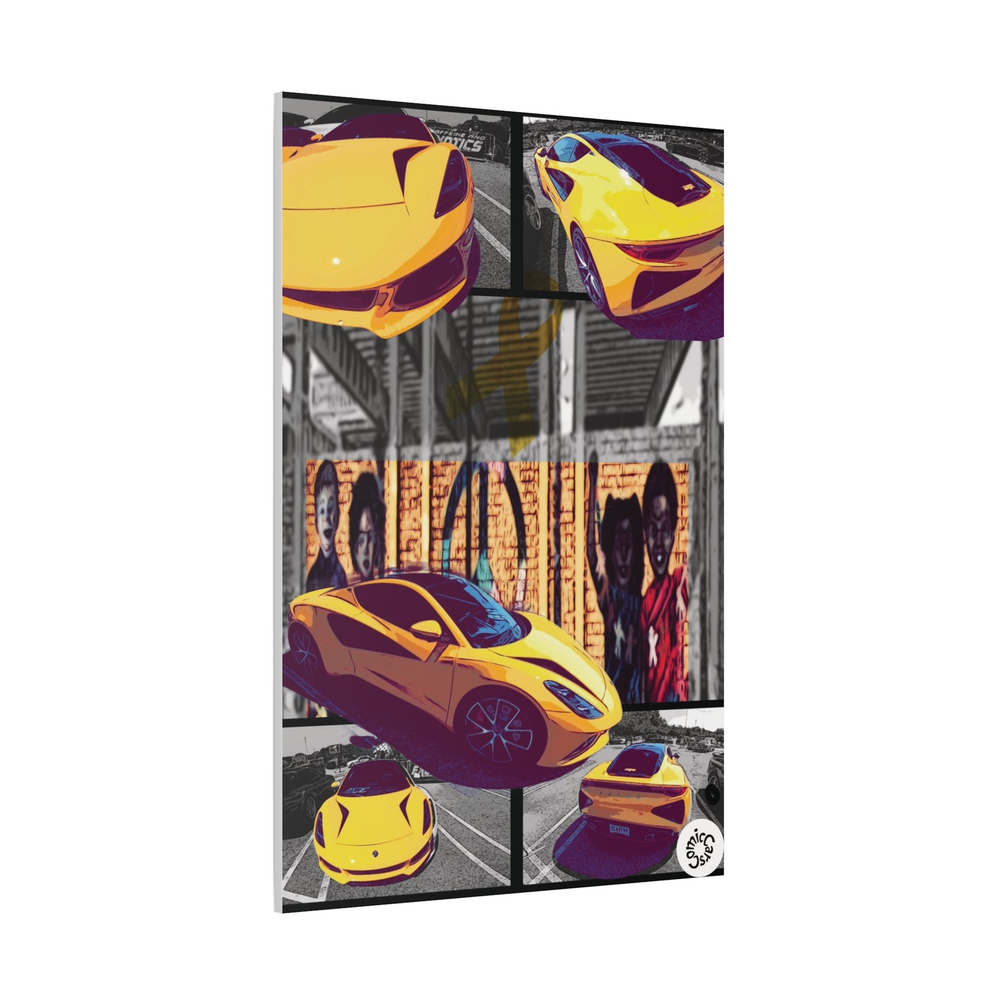 Childhood Cancer Awareness Exotic Car Canvas Art, Automotive Wall Decor, Garage Wall Art, Car Prints